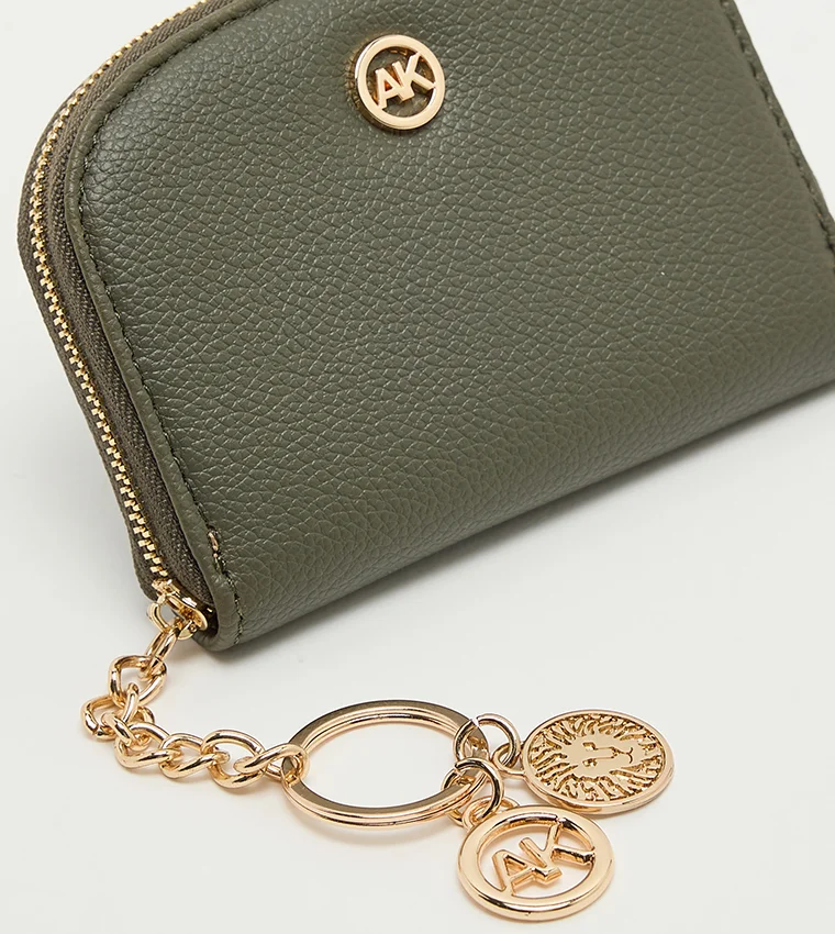 Anne Klein  Anne Klein Logo Detail Zip-around Card Holder for Women | Best Price UAE